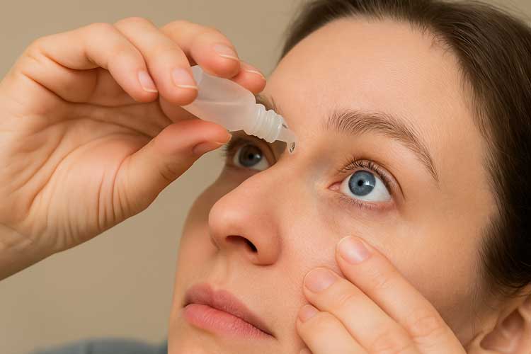 شستشوی چشم با قطره چشم بعد از عمل لیزیک